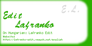 edit lafranko business card